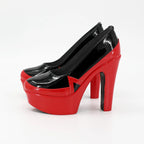 NEON GENESIS EVANGELION Rei Ayanami Black Combat Shoes High Heel Boots