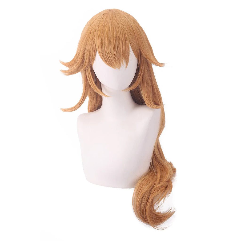 The Super Mario Bros Princess Peach Cosplay Wig Blonde Long Curly Hair