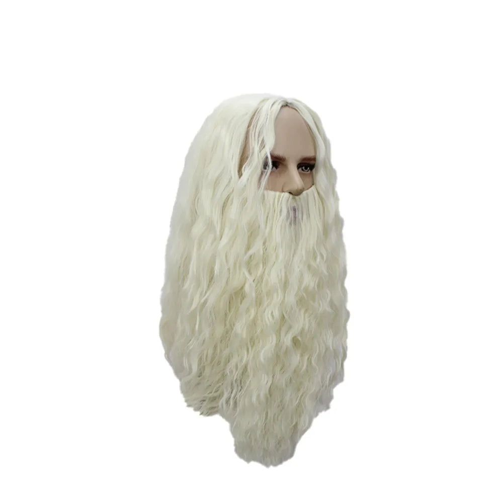 Professor Dumbledore Cosplay Wig Beard Set Light Blonde Hair