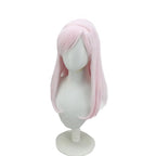Perruque rose longue et lisse pour cosplay de Charlie Morningstar (Hazbin Hotel) 