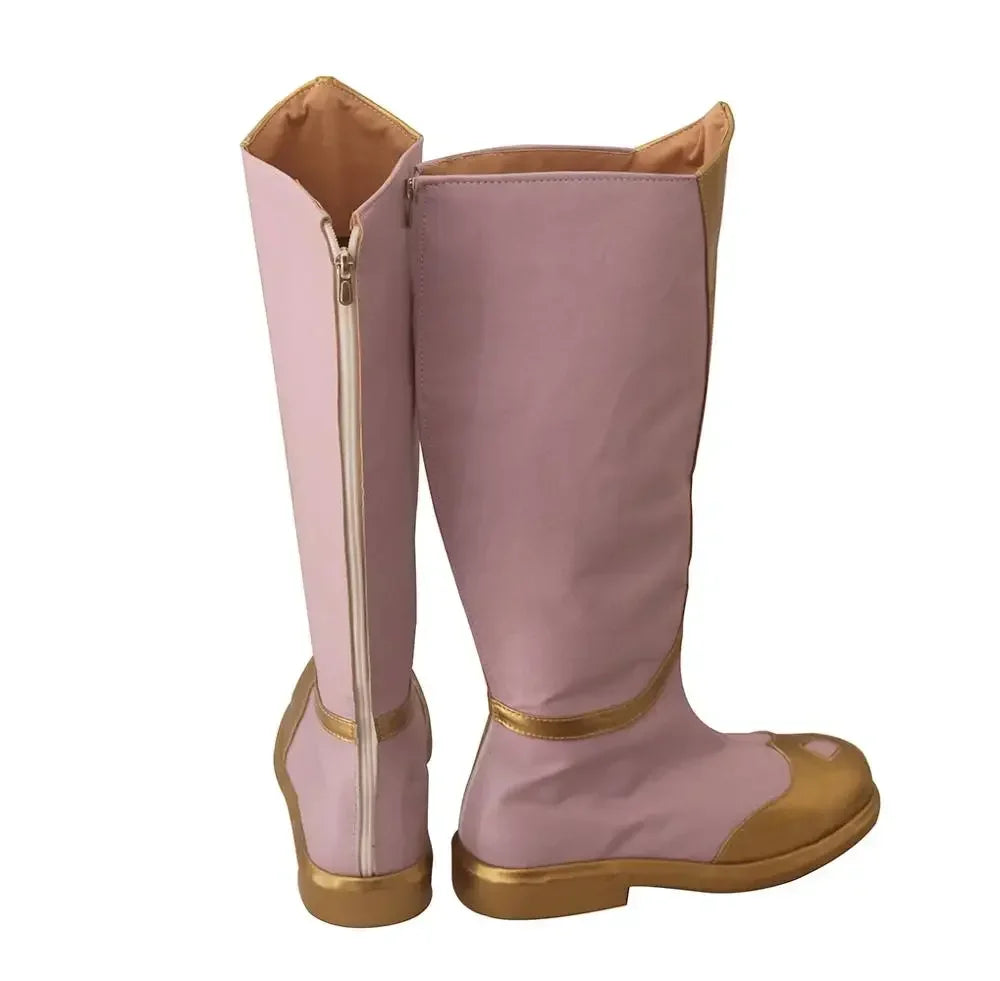 LOL Elementalist Lux Cosplay Boots Pink Shoes