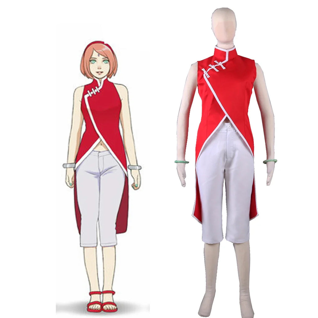 Naruto Haruno Sakura Cheongsam Cosplay Costume Custom Made