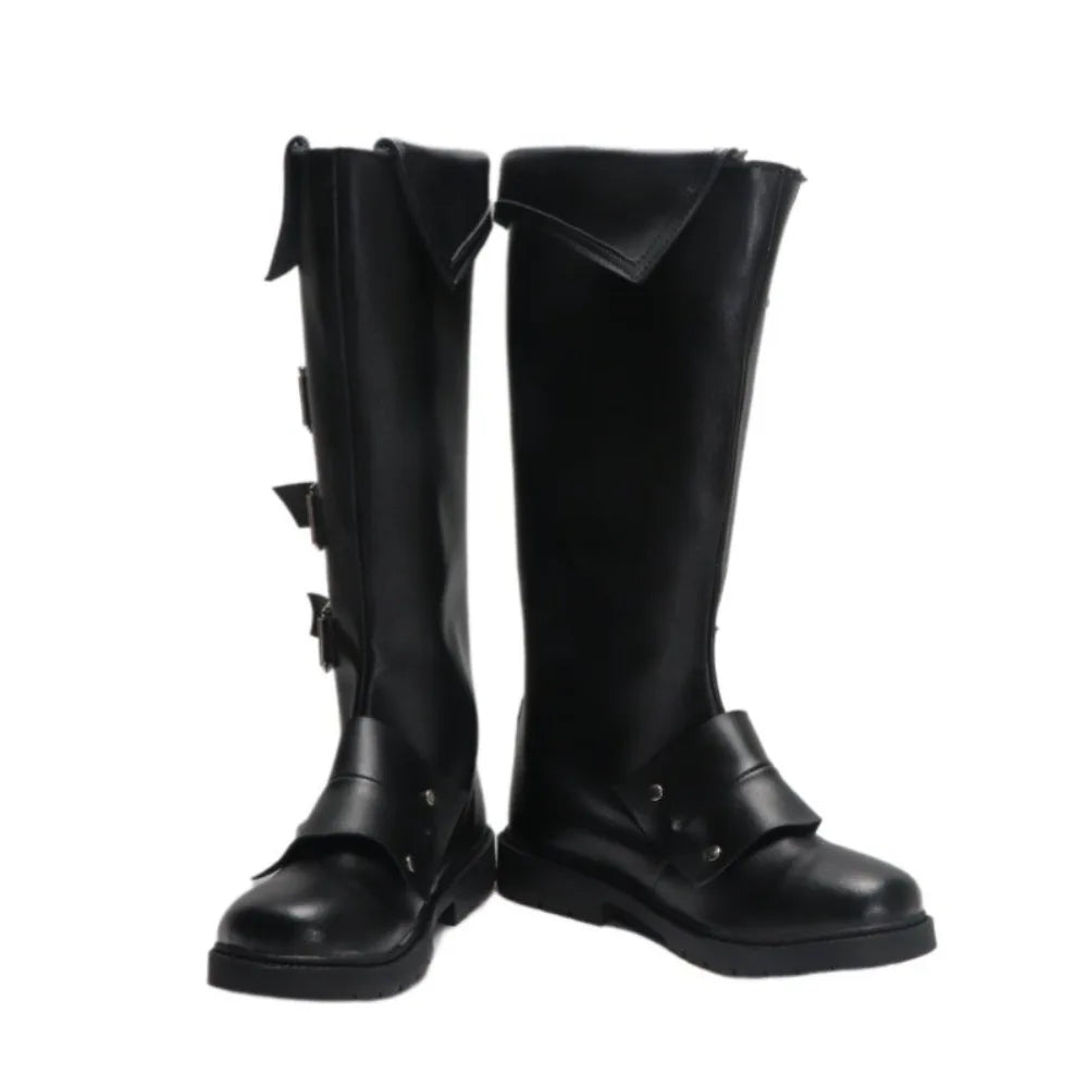 Arknights Ulpianus Cosplay Shoes Black Boots Custom Made