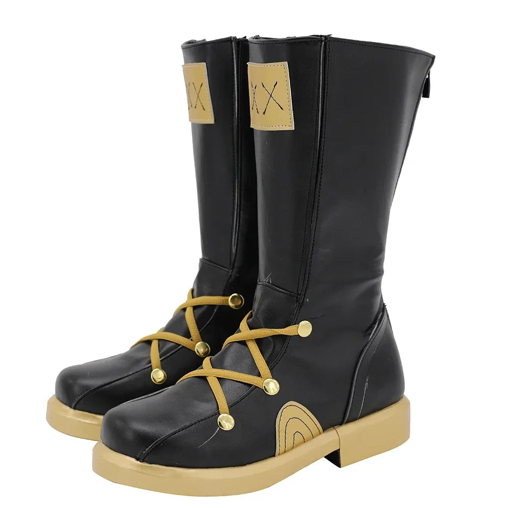 Final Fantasy XIV G'raha Tia Cosplay Boots Black Shoes