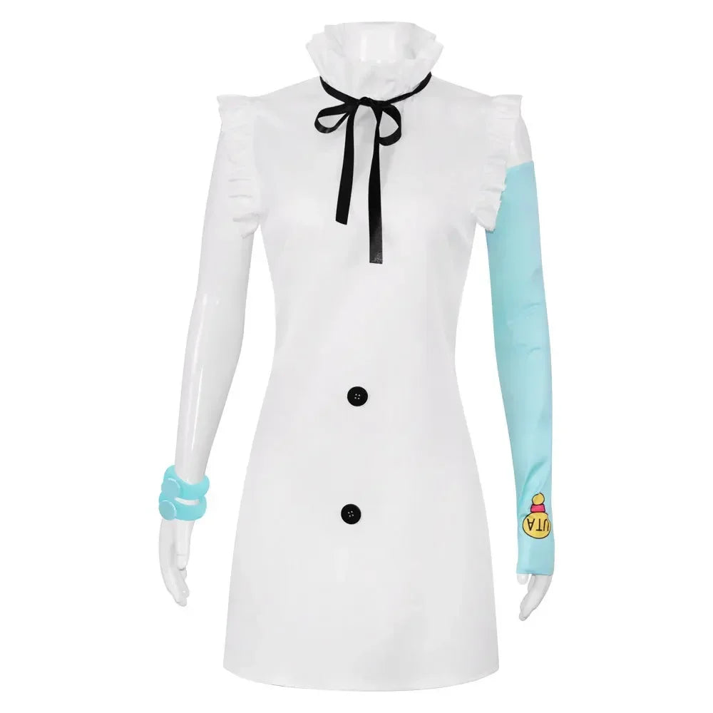 One Piece Uta Cosplay Costume Full Set, Outfit Wig Prop