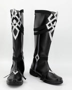 Genshin Impact Fatui Harbinger Capitano Cosplay Chaussures Bottes en cuir sur mesure