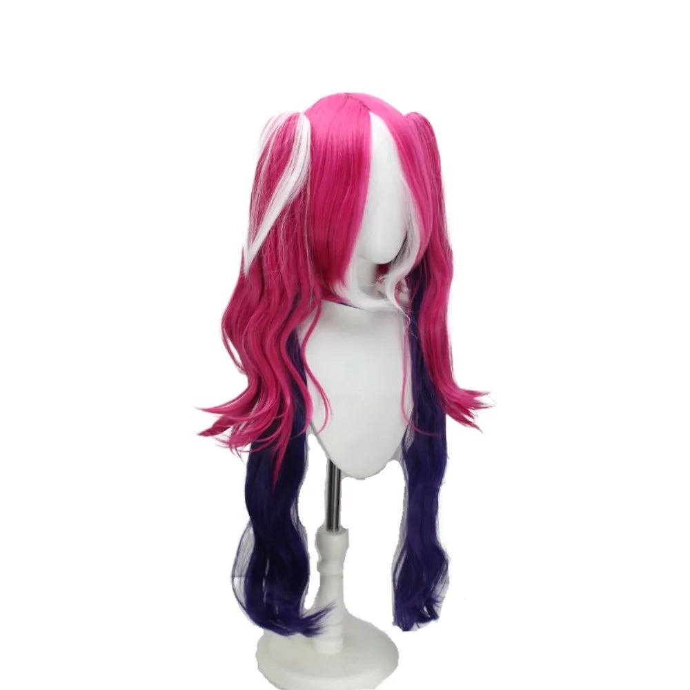 Hazbin Hotel Velvette Cosplay Wig Twin Tails Realistic Pink Hair