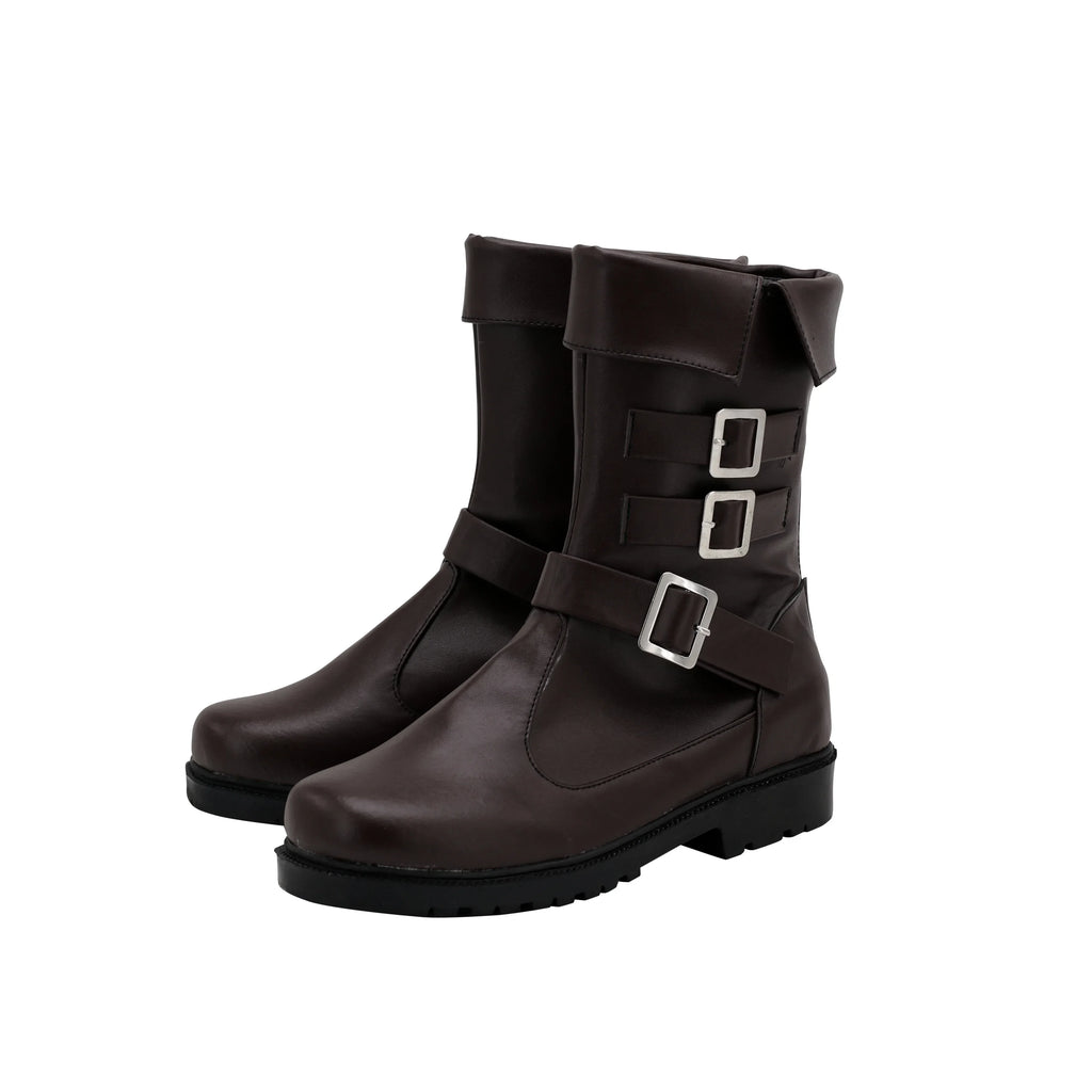 Final Fantasy VII Remake Aerith Gainsborough Cosplay Boots Brown Shoes
