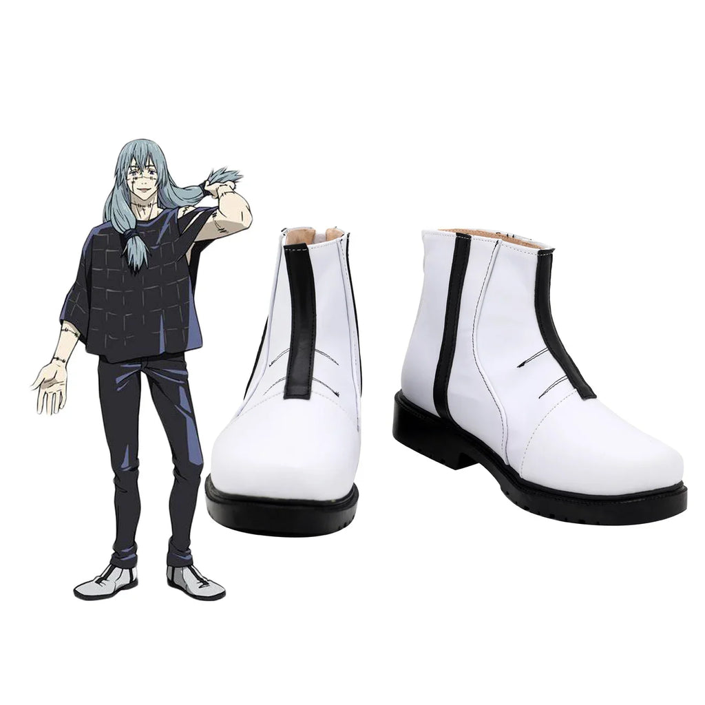 Jujutsu Kaisen Mahito Cosplay Boots White Shoes Custom Made