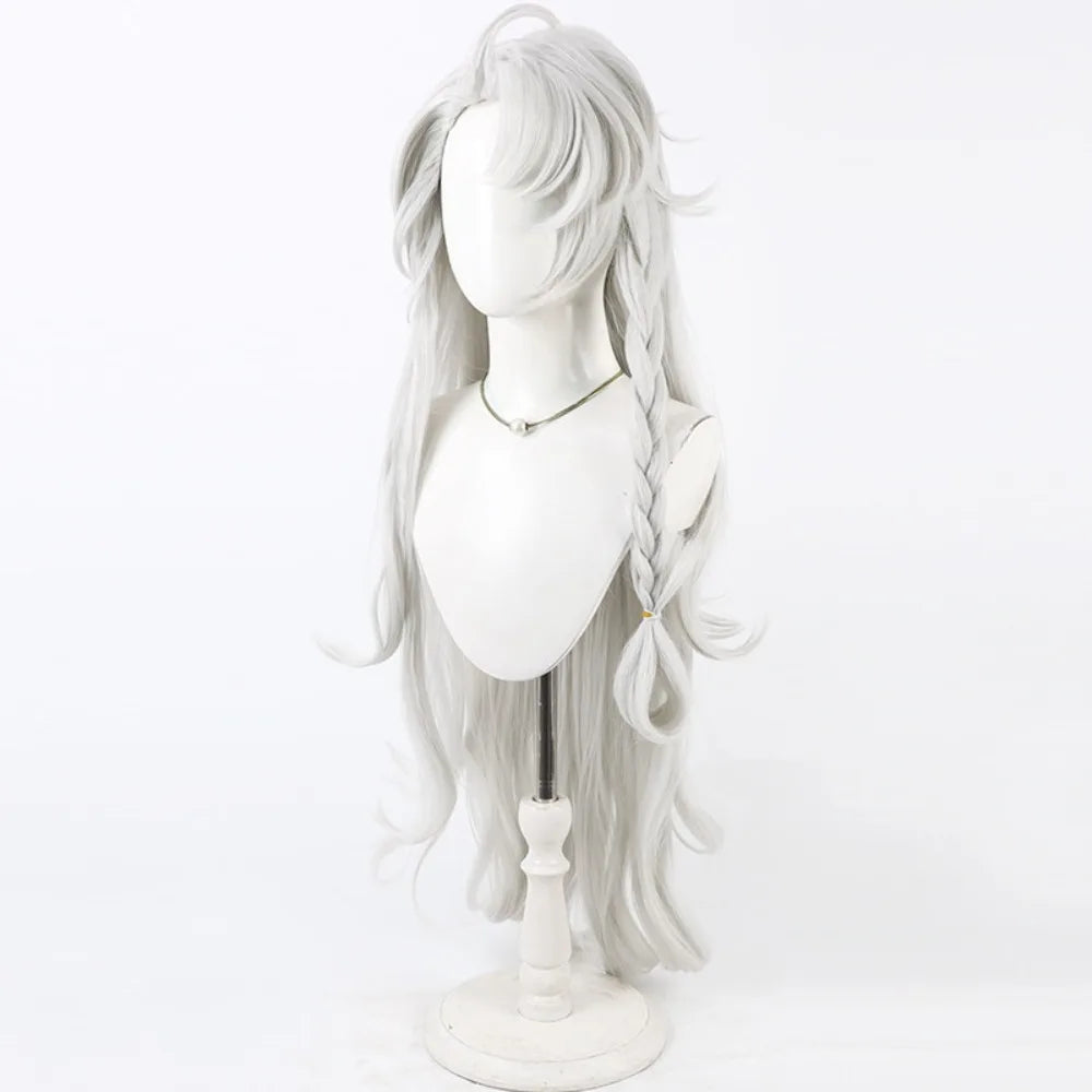 FGO Solomon Cosplay Wig Silver Long Straight Hair