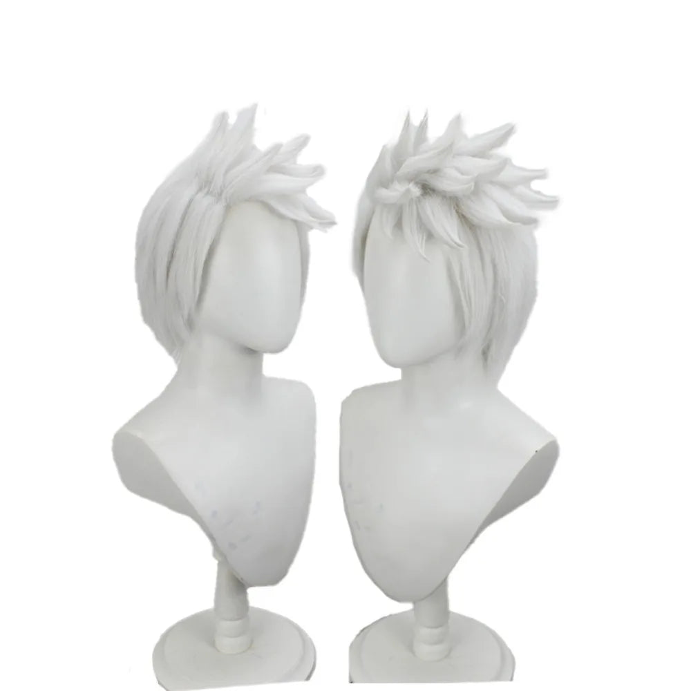 Naruto Kakashi Hatake Cosplay Wig Silver Spiky Up Anime Hair