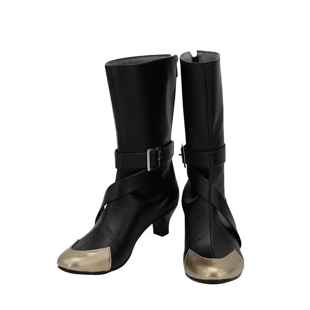Arknights Swire Cosplay Boots Black High Heel Shoes