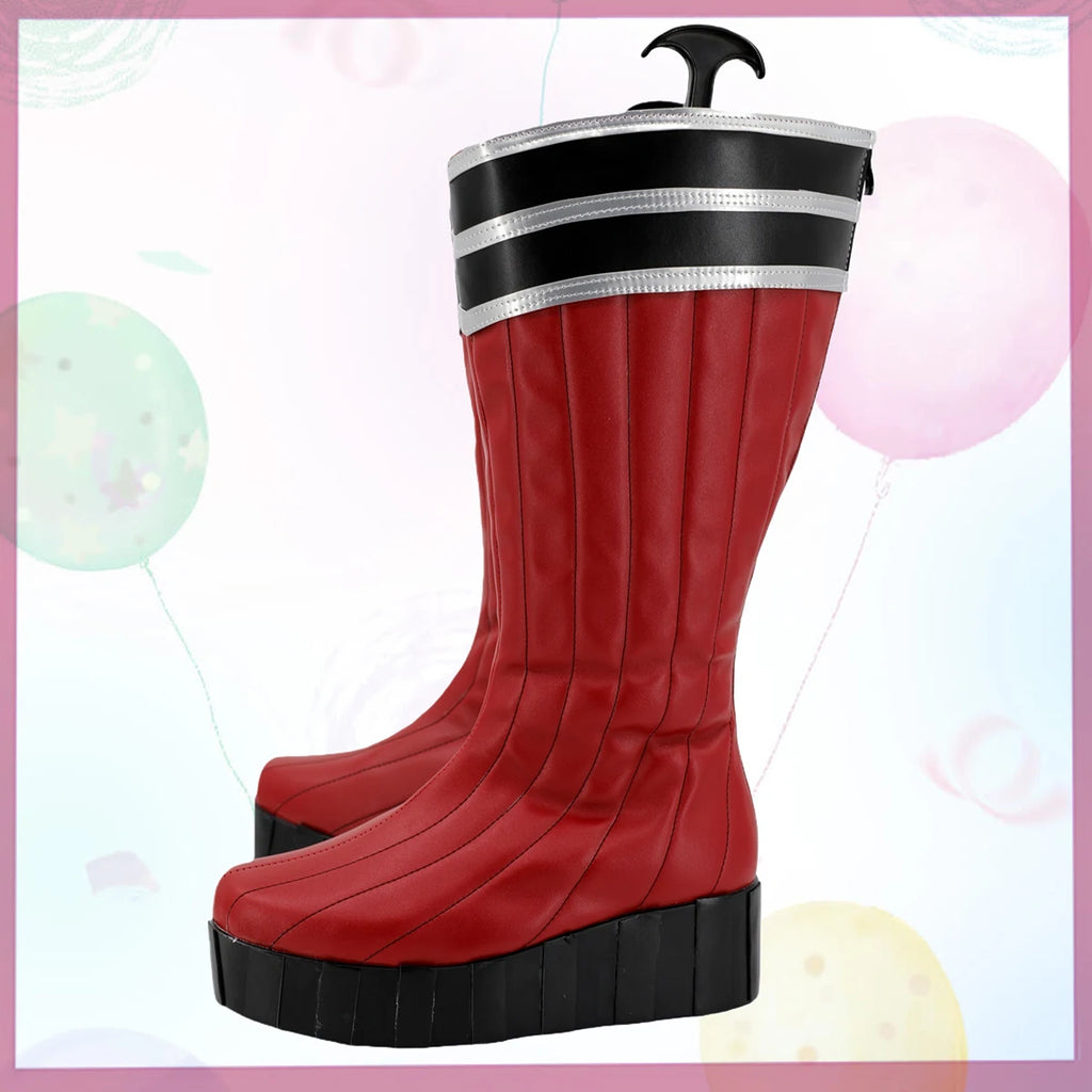 Kingdom Hearts Sora Cosplay Shoes Custom Replica Red Boots