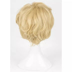 Perruque de cosplay Sailor Moon Uranus Haruka, cheveux courts ondulés blond clair 