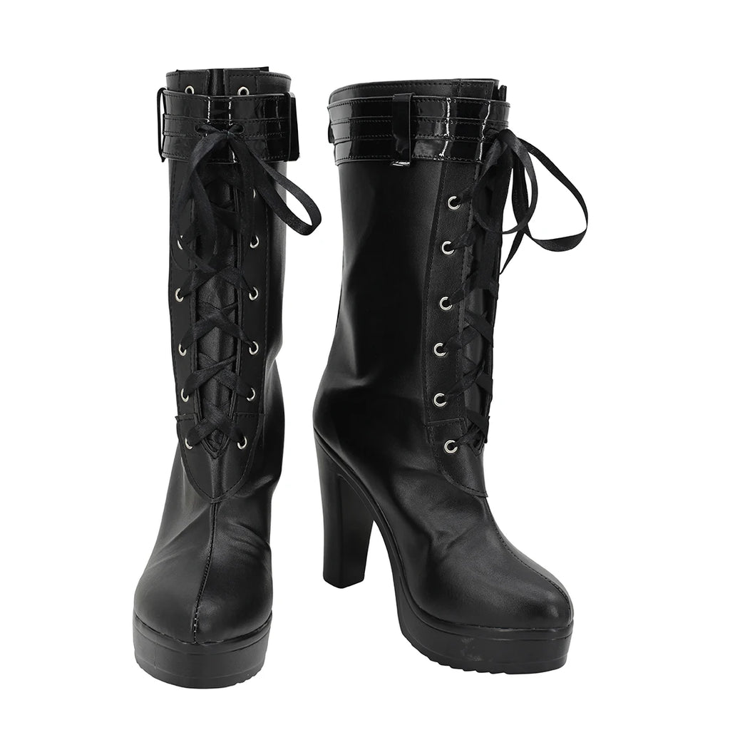 Honkai Star Rail x Fate Saber Artoria Cosplay Shoes Black Boots