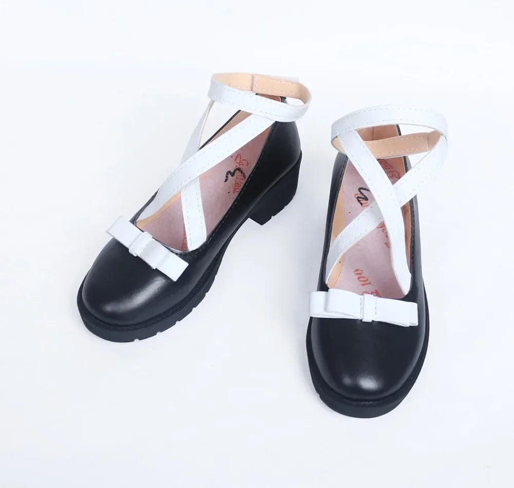 Danganronpa V3 Kirumi Tojo Cosplay Shoes Black Boots Custom Made