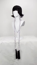 Perruque cosplay Bleach Soi Fon, couettes noires, accessoire pour costume d'anime 