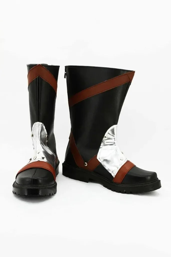 Final Fantasy X Auron Custom Cosplay Boots Brown Shoes
