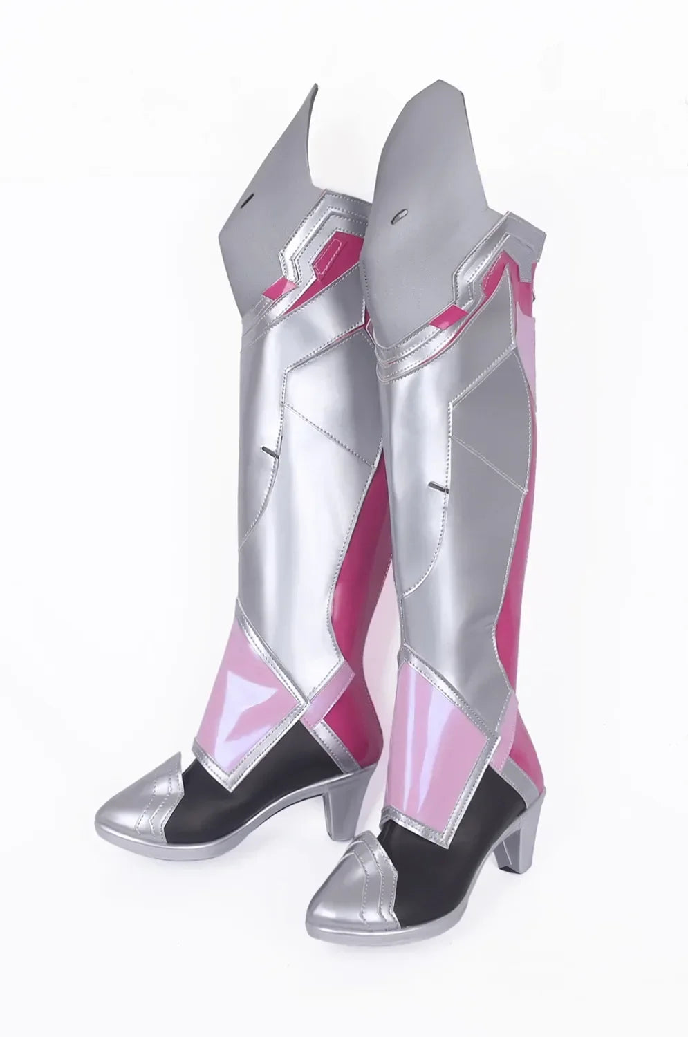 Overwatch Mercy Cosplay Boots Angela Ziegler Pink Shoes