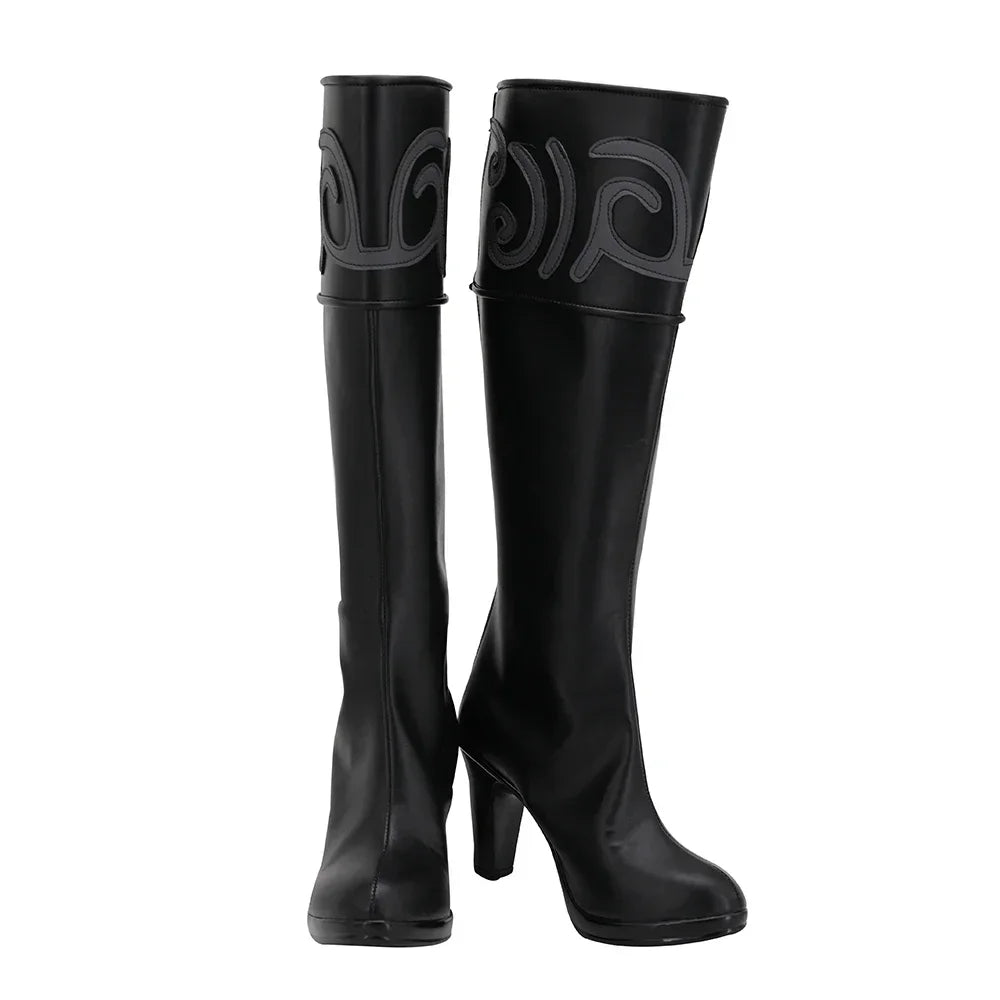 Arknights Lappland Cosplay Shoes Black High Heel Boots