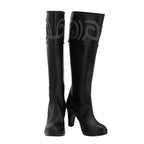 Arknights Lappland Cosplay Shoes Black High Heel Boots