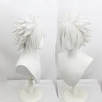 Perruque Naruto Tobirama Senju gris argenté tressée en épis pour cosplay et costume d'anime 