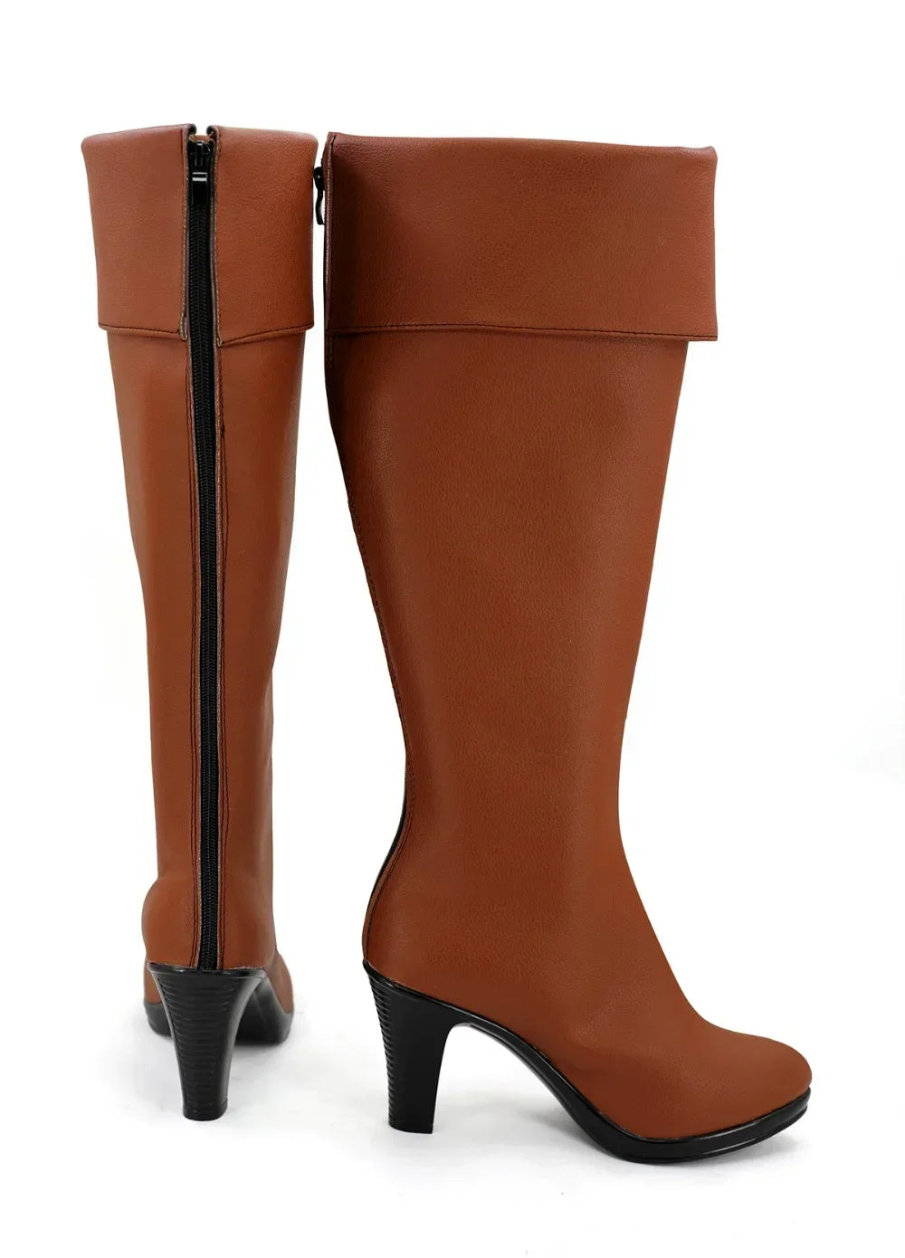 Custom Made Fairy Tail Lucy Heartfilia Cosplay Boots â€?Brown Knee-High Anime Shoes | MiDicosplay