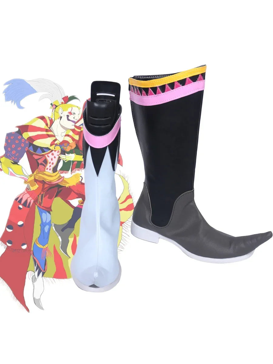 Final Fantasy VI Kefka Palazzo Cosplay Shoes Custom Made Boots