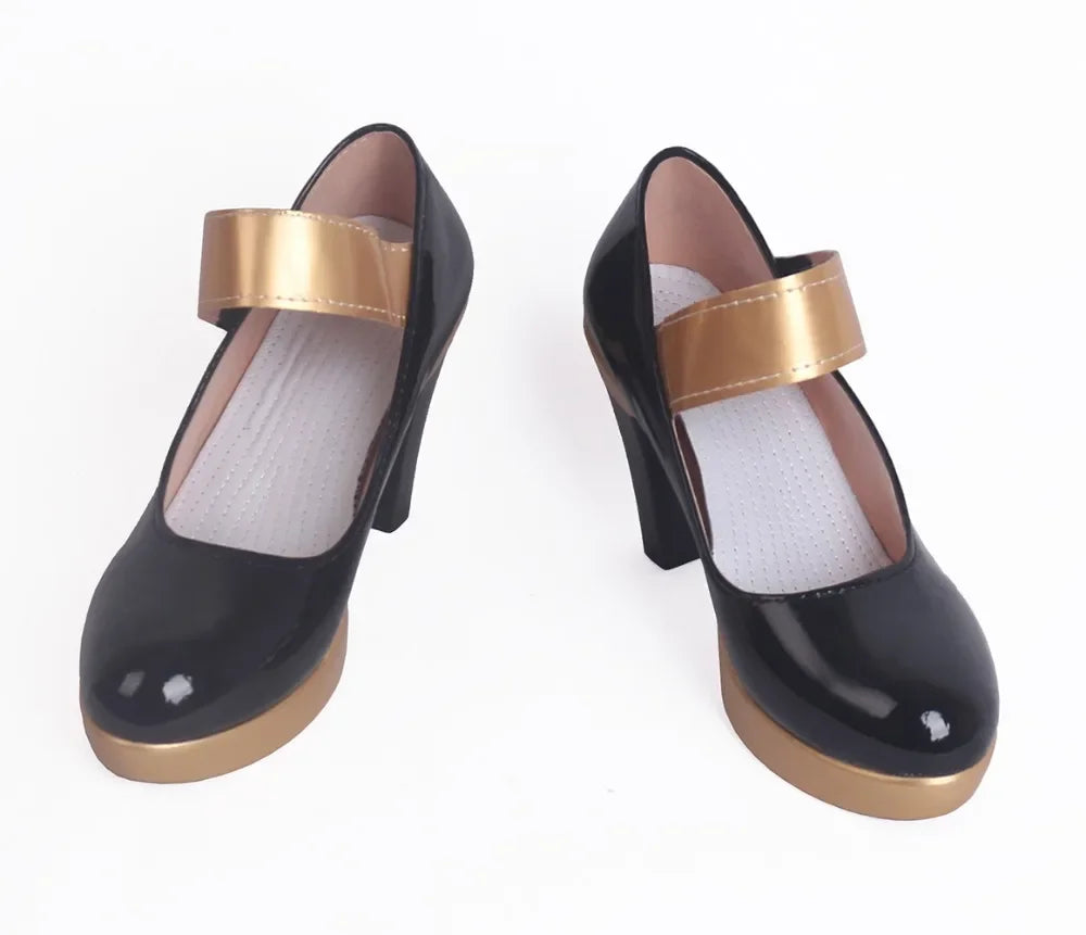 LOL KDA Ahri Cosplay Shoes Black Boots Custom Made