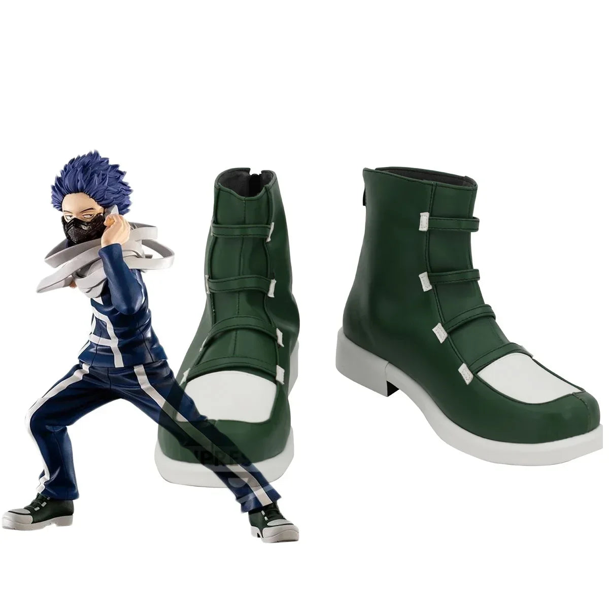 My Hero Academia Shinso Hitoshi Cosplay Shoes Green Boots