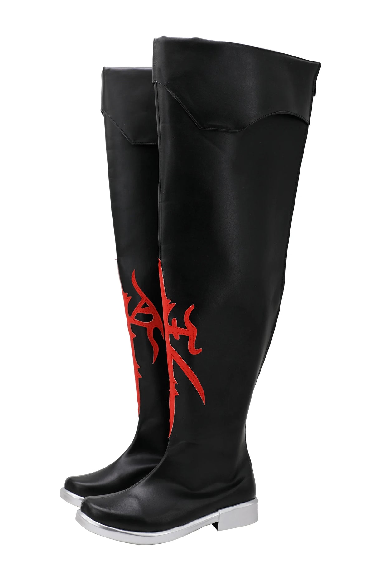 Final Fantasy 14 Red Mage Cosplay Boots Black Shoes