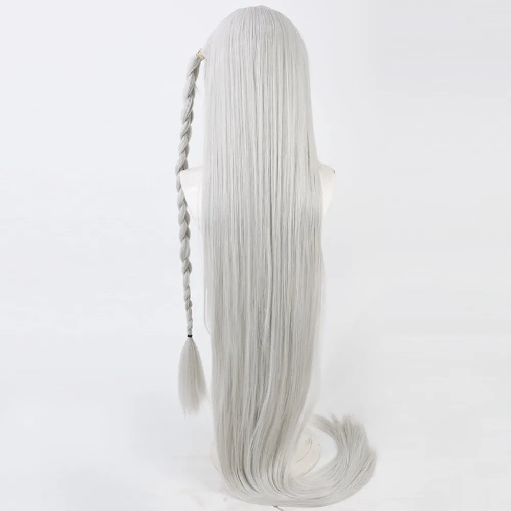 FGO Olga Marie AnimusphereCosplay Wig Long Straight Silver White Hair