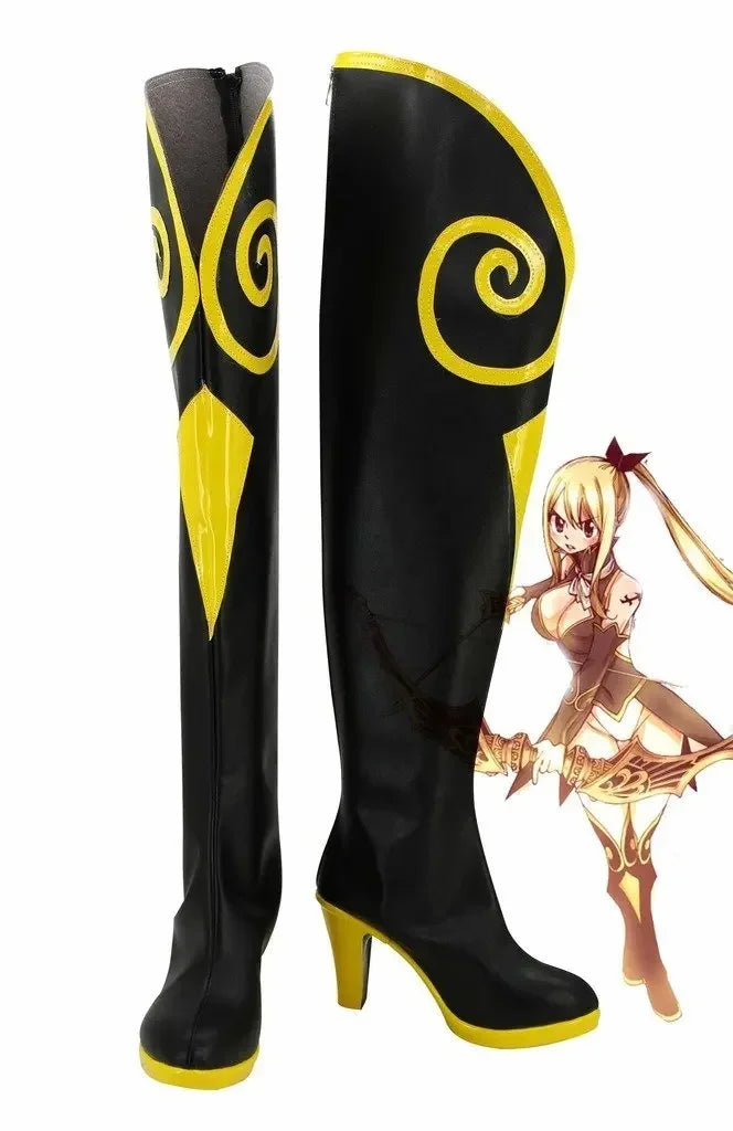 Fairy Tail Lucy Cosplay Shoes Sagittarius Boots Custom Made