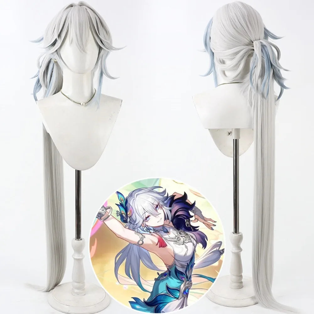 Honkai Star Rail Yao Guang Cosplay Wig Silver White Hair