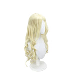 Perruque de cosplay de Mavis Vermilion de Fairy Tail, cheveux blonds longs et ondulés 
