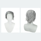 Perruque de cosplay Vergil de Devil May Cry 5, cheveux courts argentés en pointes 