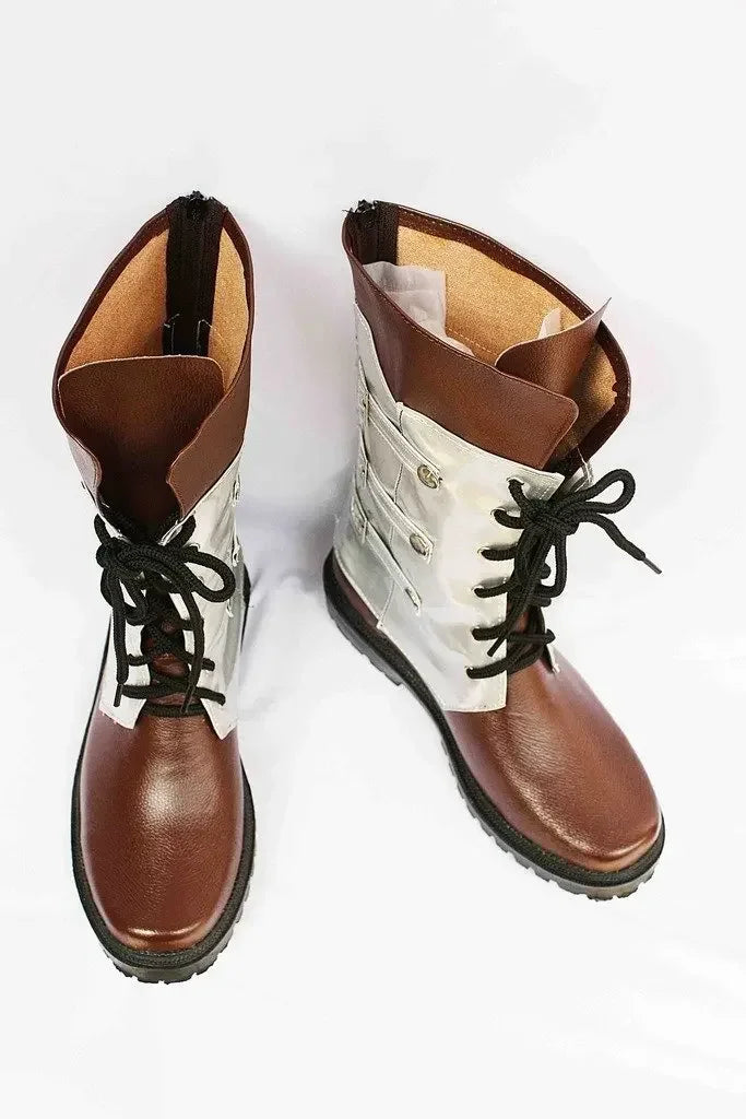 Final Fantasy XIII Snow Cosplay Boots Brown Shoes