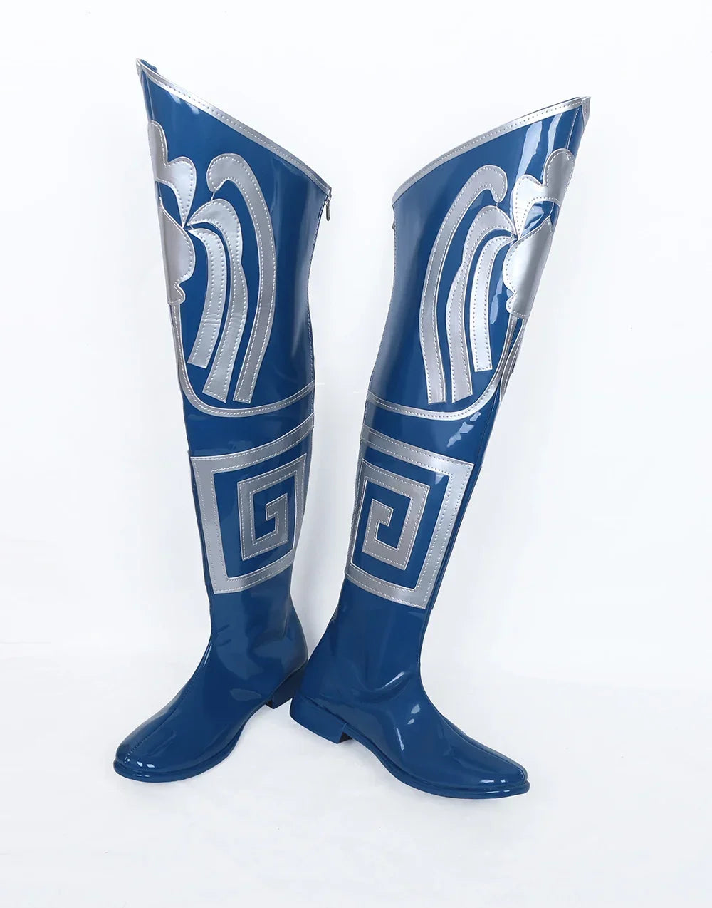 Mortal Kombat Princess Kitana Cosplay Boots Blue Shoes Custom Made
