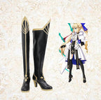 FGO Altria Pendragon Cosplay Boots Black Over Knee High Heel Custom Shoes