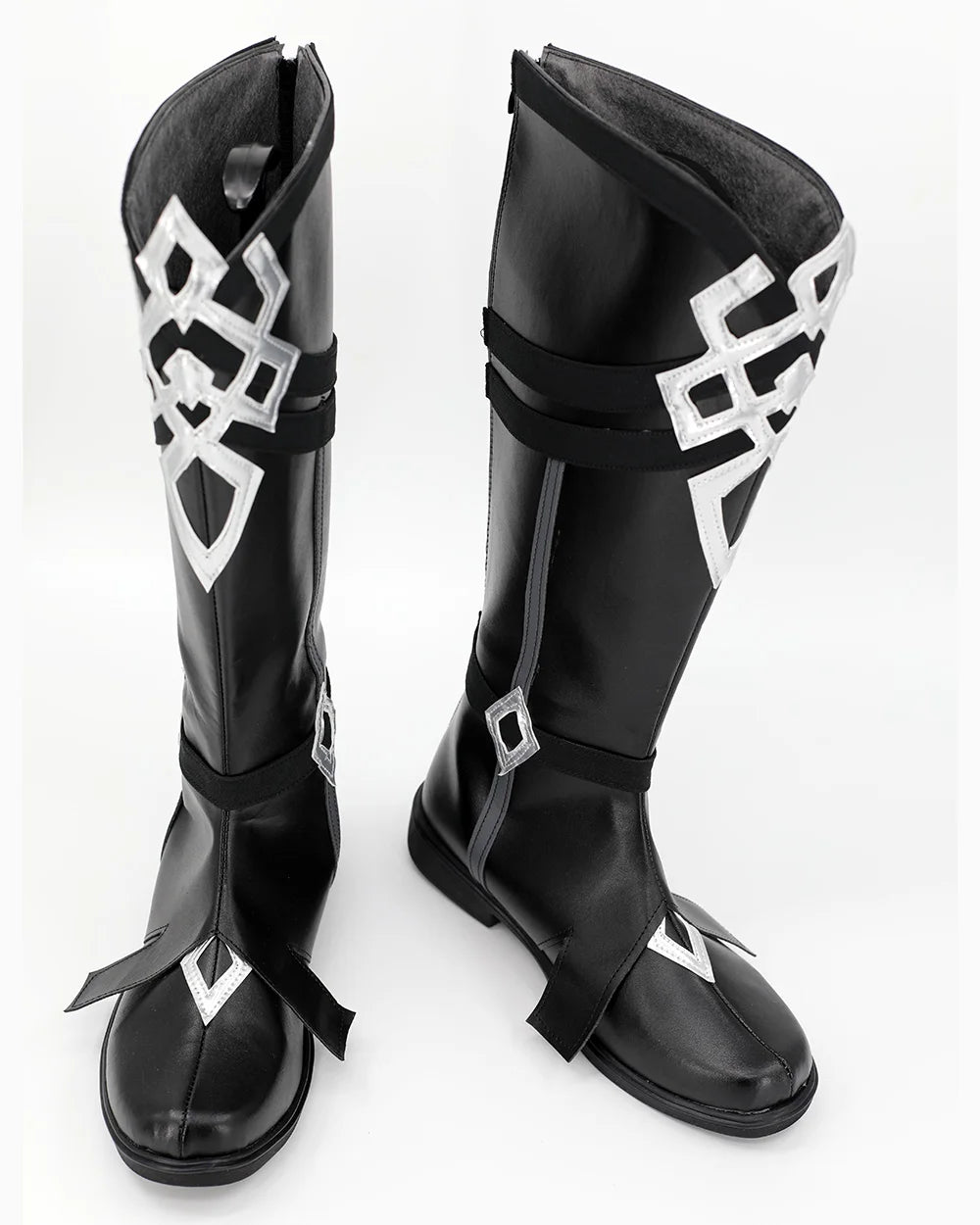 Genshin Impact Fatui Harbinger Capitano Cosplay Chaussures Bottes en cuir sur mesure