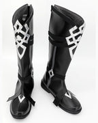 Genshin Impact Fatui Harbinger Capitano Cosplay Chaussures Bottes en cuir sur mesure