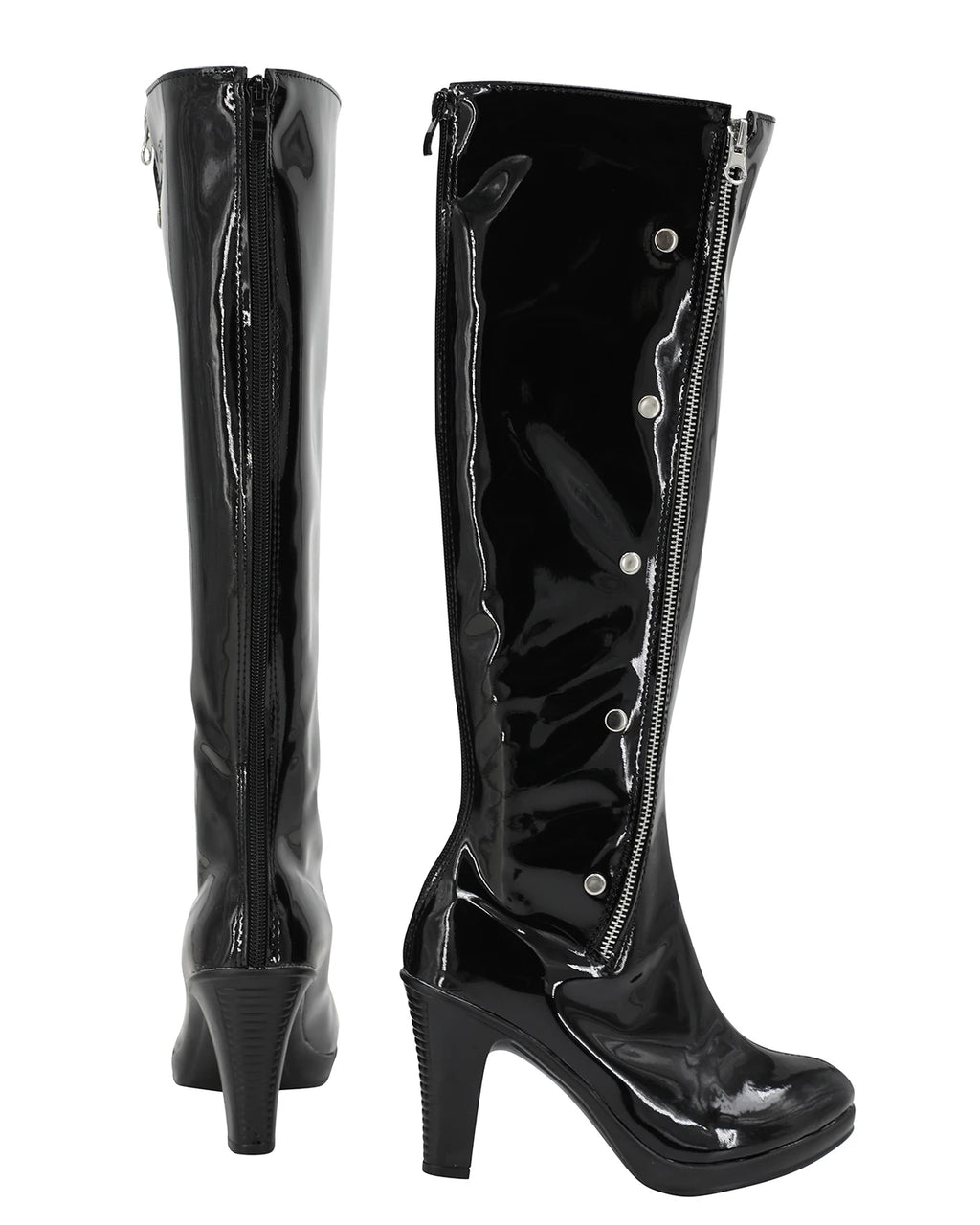 Bottes noires à talons hauts Azur Lane Bolzano Meta Cosplay