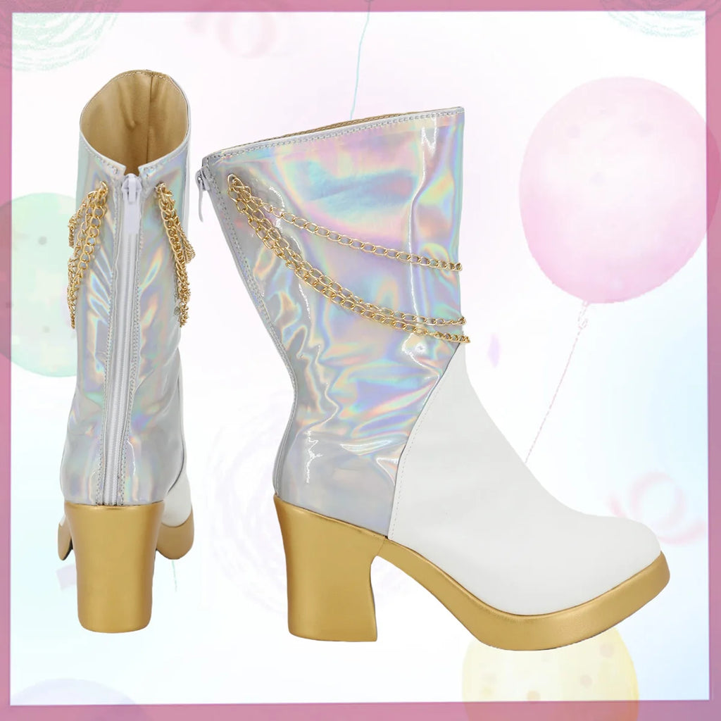 Kpop Demon Hunters Mira Cosplay Shoes Shining Boots High Heel Custom Made