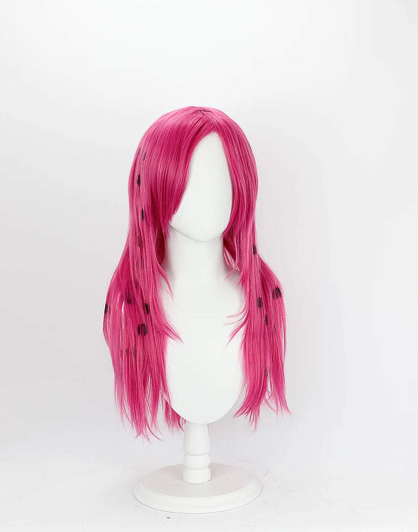 Perruque rose pour cosplay de Diavolo de JoJo's Bizarre Adventure : Golden Wind 