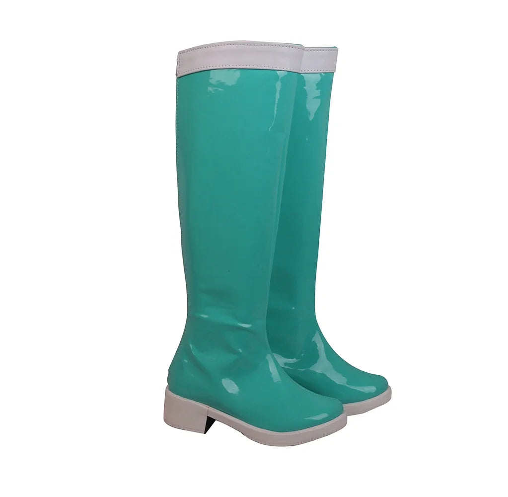 Mario Kart Princess Rosalina Cosplay Boots Green Shoes Custom Made