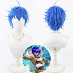FGO Blazing Star Hassan Cosplay Wig Blue Hair