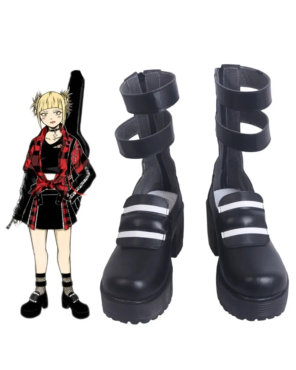 My Hero Academia Himiko Toga Cosplay Boots High Heels Shoes