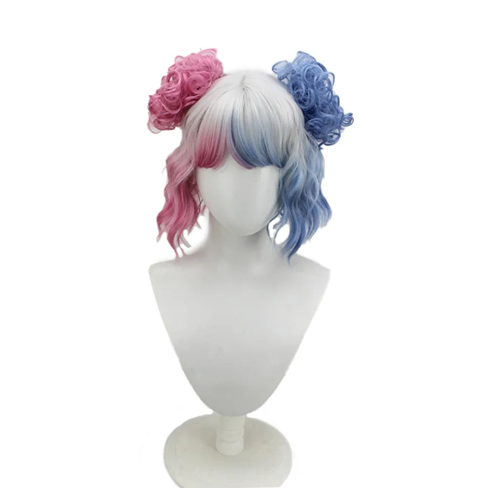 Wednesday Enid Sinclair Styled Cosplay Wig Wolf Girl 2 Colored Ready Hair1