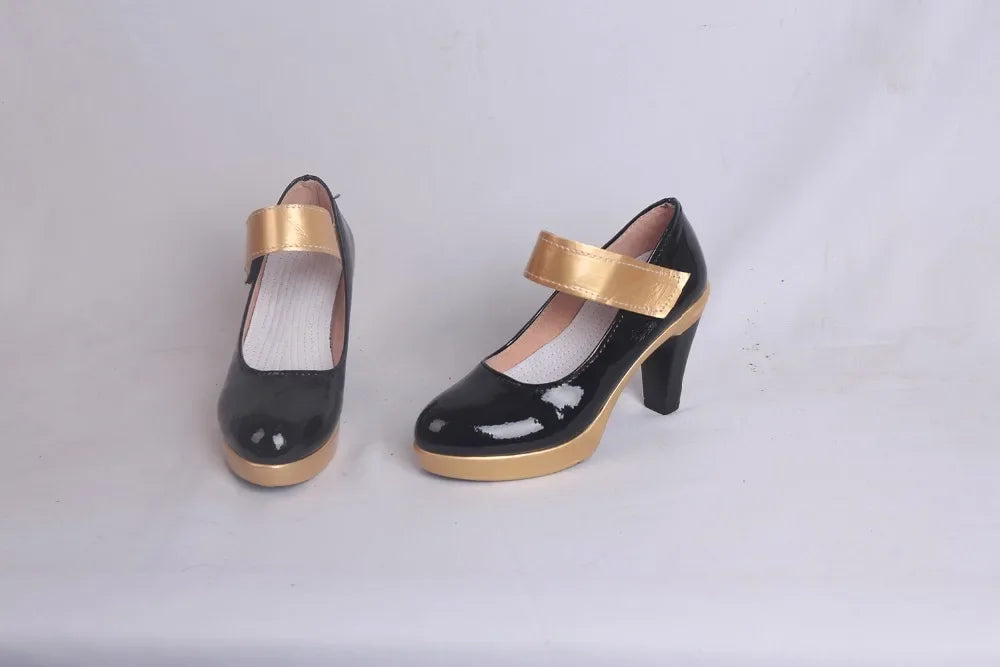 LOL KDA Ahri Cosplay Shoes Black Boots Custom Made