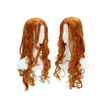 Perruque de cosplay de Rangiku Matsumoto (Bleach) - Cheveux longs, bouclés, orange, raie au milieu 